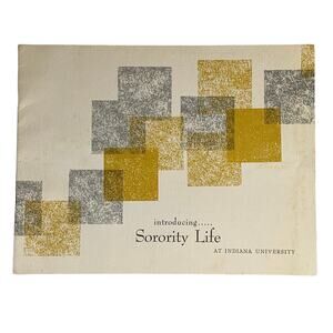 Vintage 1960s Indiana University "Introducing Sorority Life" Book for Students